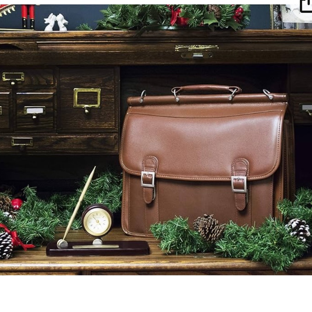 NWT leather briefcase